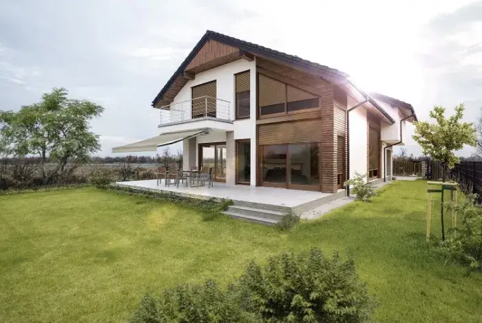 Modernes Einfamilienhaus mit Rollläden Haus mit verschiedenen Rollladenarten
